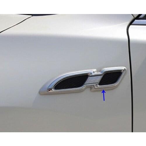 Car Cover ABS Chrome Front Side Foliage Leaf Fender Vent Air Outlet Trim For Nissan X-Trail XTrail T32/Rogue 2017 2018 2019 2020