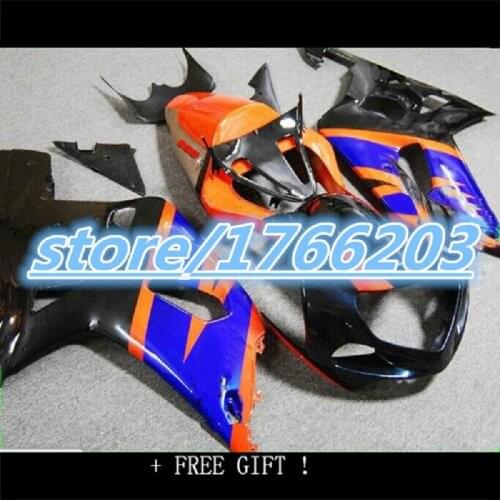 Fairings for SUZUKI K1 K2 GSXR600 GSXR750 2001-2003 motorcycle fairing set GSXR 600 750 01 02 03 orange blue black Fairing