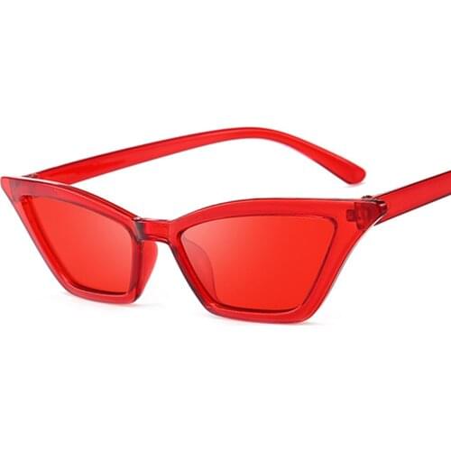 Vintage Cute Sexy Retro Small Cat Eye Fashion Plastic Sunglasses Women Mirror Vintage Sun Glasses Female Oculos De Sol Female