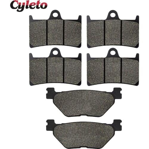Cyleto Motorcycle Front and Rear Brake Pads for YAMAHA TDM900 TDM 900 2002-2010 FJR1300 FJR 1300 2001 2002 2003 2004 2005