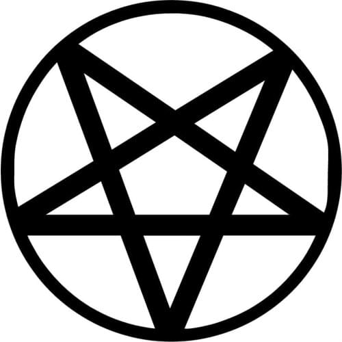 Personalized Five-pointed Star Car Styling Car Sticker Creative Cool Motorcycle Decoration Decal Black/white, 15cm*15cm