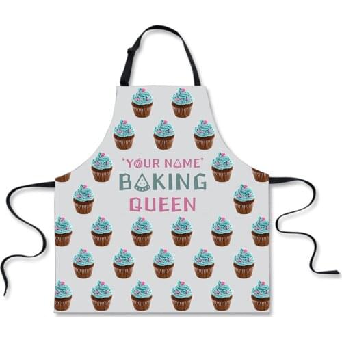 Adjustable Half-length Cartoon Cup Cake Fashion Japanese Anime Style Linen Apron with Packets for Kitchen Goku Z Bibs Apron