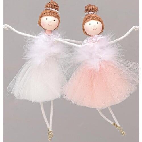 Christmas Ornament Plush Ballerina Girl Pendant Unique Exquisite Decoration Door Wall Bedside Christmas Tree Hanging Ornament