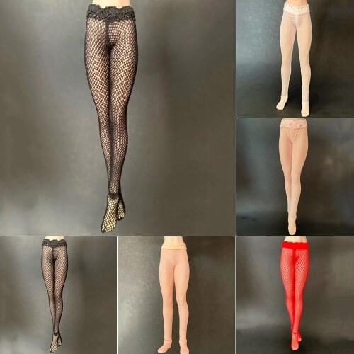 Custom 1/12 Scale Sexy Net Socks Pantyhose Model Stockings DIY for 6 inch PH HT Female Action Figure Clothes