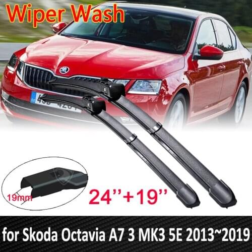 For Skoda Octavia A7 3 MK3 5E 2013~2019 2014 2015 2016 2017 Car Wiper Blades Front Windscreen Windshield Wipers Car Accessories