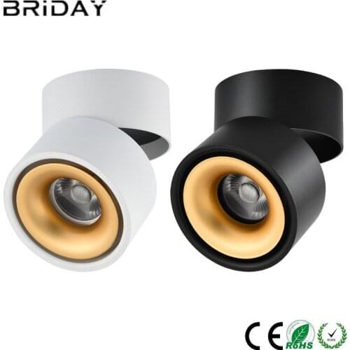 Surface Mounted Mini Embedded COB LED Downlights 12W 9W 15W 360 degree rotation LED Ceiling Lamp Spot Light Downlight AC85-265V