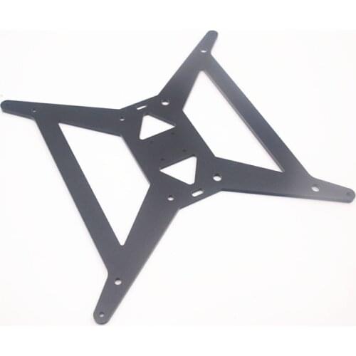 4mm Black anodized aluminum Tarantula/HE3D Y carriage plate V3 for upgrade Heatedbed Support plate MGN12H carriage