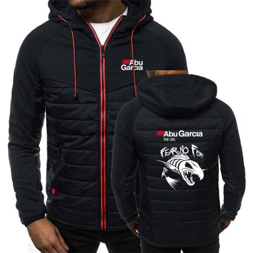 2021 Hot Abu Garcia Fear No Fish Fashion Hoody Spliced Jacket Printed Hoodie Casual Coat Hooded Fleece Streetwear Harajuku