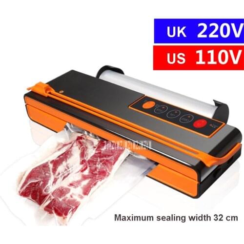 Household Small Vacuum Food Sealing Machine Commercial Vacuum Sealing Machine Food Sealer Packaging Machine 220V/110V/50Hz 150W