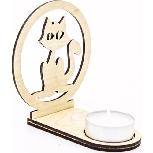 Veramaya Decorative Wooden Candlesticks