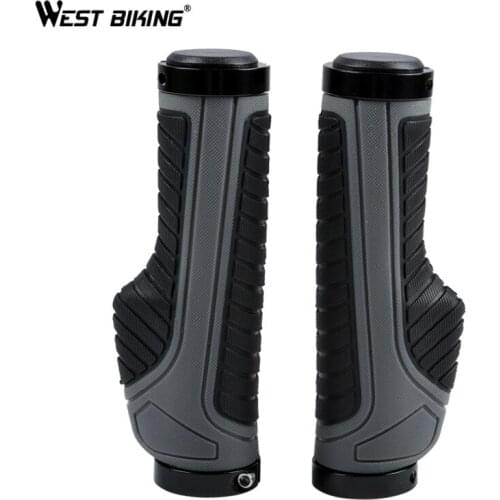 WEST BIKING Arrival Durable Lockable Thicken Non-slip Rubbler Cycling Grips Mountain Road Bicycle Bike Grip Pro Handlebar Set