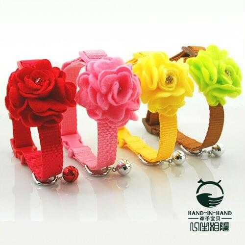 20sets 180Pcs/Lot Lively Pet Dog Suede Roses Collar Buckle Style 1.5cm