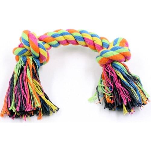 1pcs Double Cotton Rope Pet Dog Molar Rope Pet Dogs Durable Braided Bone Rope Chew Toys Pets Teeth Cleaning Supplies