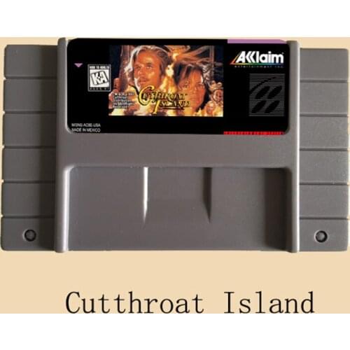 Cutthroat Island 46 Pin 16 Bit Grey Game Card For USA NTSC Game Player