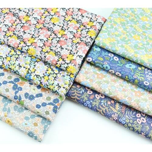 160x50cm Fresh Idyllic Small Floral Printed Fabric Childrens Gown Doll Clothes Cotton Home Wear Bedding Shell Cloth