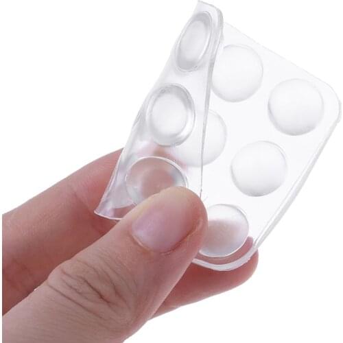 24 Pcs Resin Mute Pads Door Knob Wall Collision Avoidance Toilet Lid Protective Transparent Sticker Anti-slip