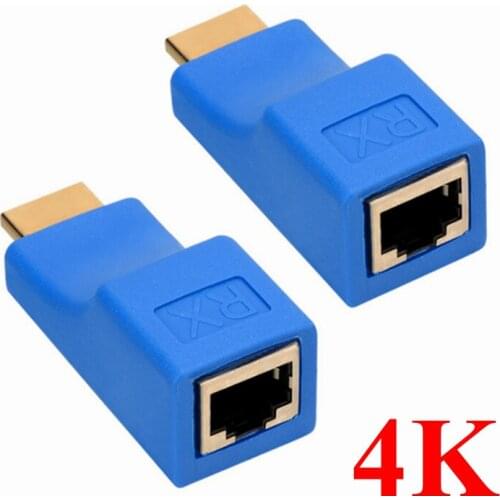 4K HDMI-compatible extender, through CAT5e/6 UTP LAN Ethernet cable RJ45 port LAN network extension up to 30m