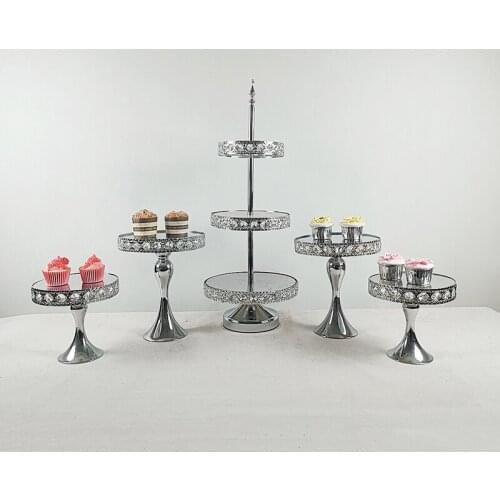 8pcs-19pcs Round Cake Stand Cake Plate Pedestal Dessert Holder Wedding Birthday Party