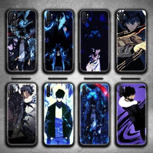 Solo leveling Cool Black Sung Jin-Woo Phone Case For Samsung Galaxy Note20 ultra 7 8 9 10 Plus lite M51 M21 M31S J8 2018 Prime