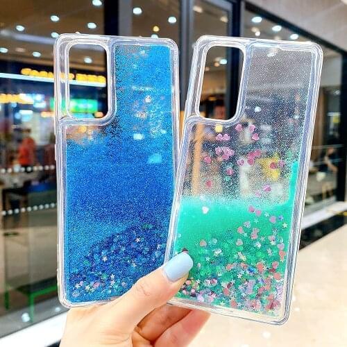 Quicksand Glitter Case For Samsung A51 Case A71 A50 A70 A31 A41 A21S A20E A40 S10E S10 Plus S20 Ultra Note 10 Lite Liquid Cover