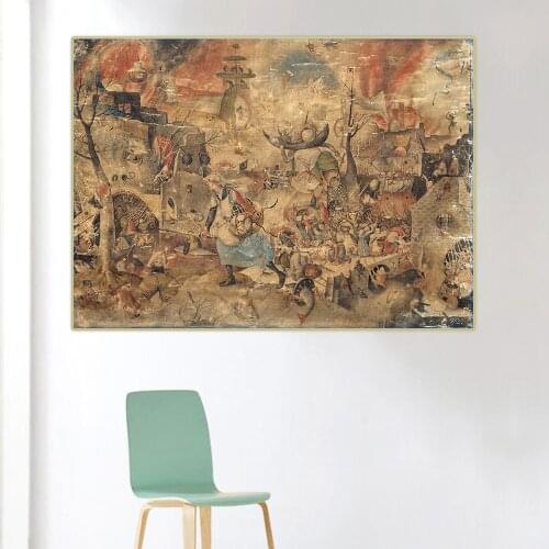 Citon Bruegel Pieter《Dull Gret》Canvas Art Oil Painting Artwork Poster Picture Wall Decor Home Interior Decoration