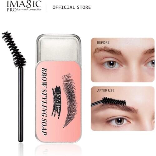 IMAGIC Eyebrow Soap Wax Fluffy Feathery Eyebrows Pomade Gel Eyebrow Styling Makeup Soap Brow Sculpt Lift Wild Brows Wax Soap