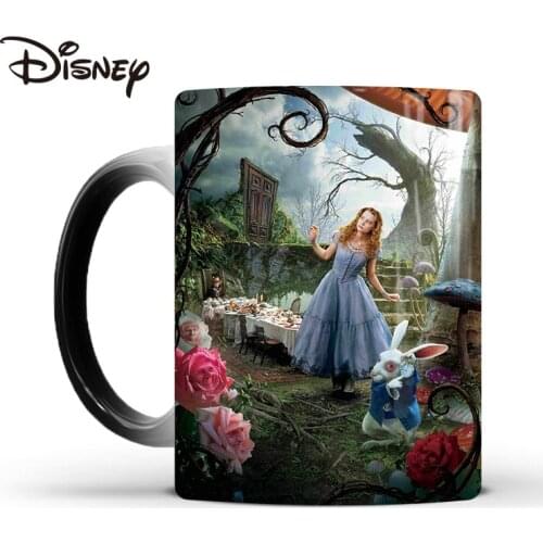Disney mug Alice Adventures in Wonderland Color changing bone China cup Home large capacity coffee cup milk cup