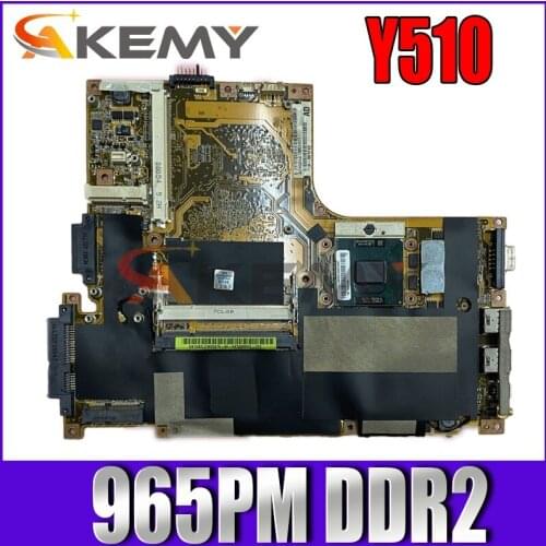 Akemy 60-NE3MB5000-C04 for Lenovo ideapad Y510 motherboard yellow color 965PM DDR2 With graphics slot
