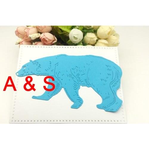 K33 METAL CUTTING DIES White bear polar bear animal winter ice snow Scrapbook Card Album Craft Home Decor Embossing Stencil