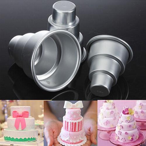 DIY Mini 3-Tier Cupcake Chocolate Cake Mold Baking Pan Mould Party Club Wedding Caissettes Wrapper Paper Cake Tools