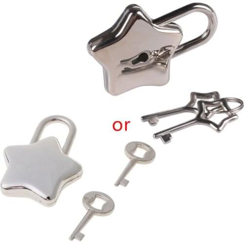 Mini Star Shape Archaize Padlocks Locker Security Key Lock With Key Luggage Lock 85DA