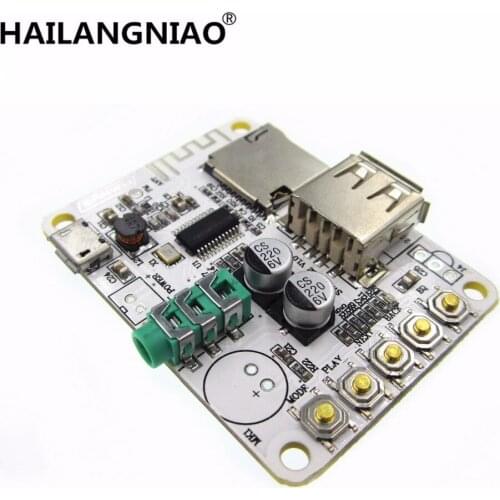 Bluetooth Audio Receiver board with USB TF card Slot decoding playback preamp output A7-004 5V 2.1 Wireless Stereo Music Module