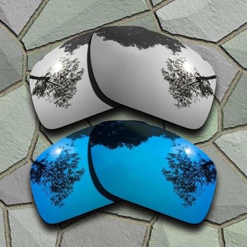 Chrome&Sky Blue Sunglasses Polarized Replacement Lenses for Oakley Big Taco