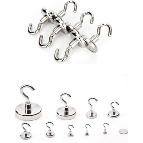 Strong Magnetic Hooks Wall-mounted Hanger Magic Wall Door Hook Heavy Duty Hook Holder Coat Household Kitchen Storage Tools