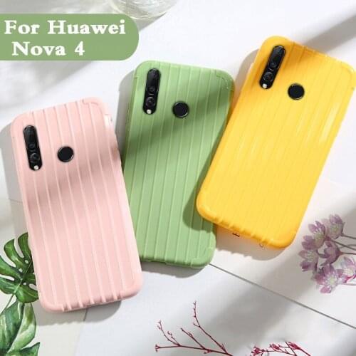 Luxury Luggage Phone Case For huawei Nova 4 case Fashion Cute Suitcase Trunk TPU Silicone Back Cover For huawei nova 4 bag Coque