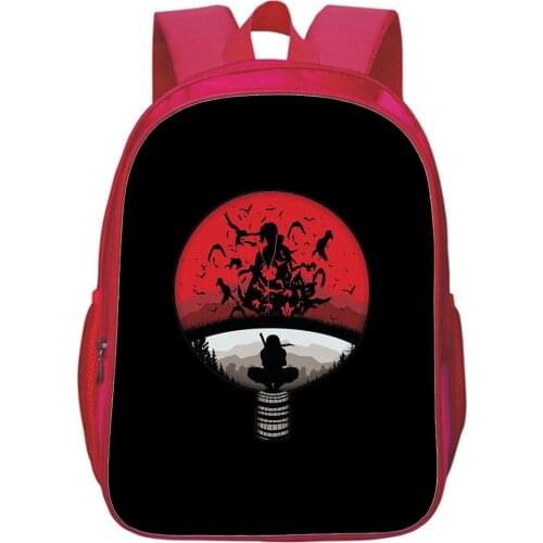 Casual Japan Anime Backpack 13 Inch Boy Girl Bags Akatsuki Backpack Anime 3D Print Teens Schoolbag Zipper Book Bag Packs