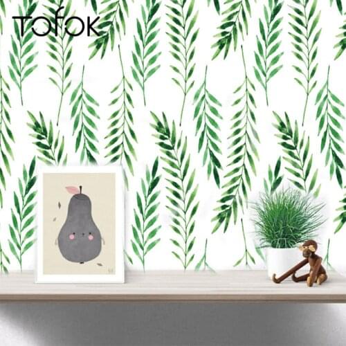 Tofok 30pcs/set Fern Leaf Wall Stickers Nordic Style Wall Decal Living Room Bedroom Decoration Setting Wall Murals Wall Stickers