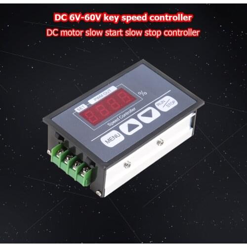 PWM Motor Speed Controller Digital Display DC 6-60V 30A Slow Strong Toughness Electric Portable Start Stop Governor