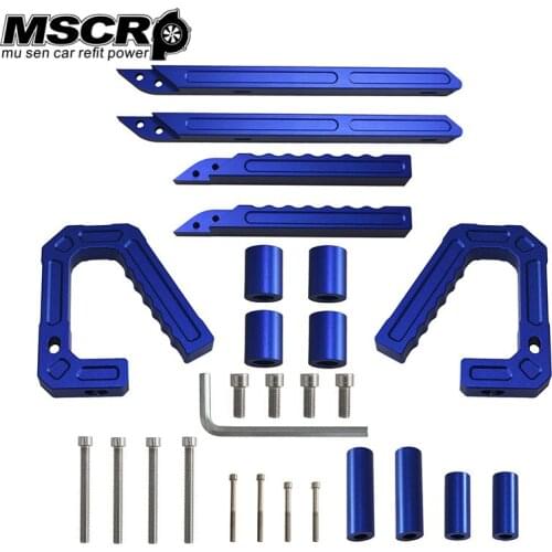 MSCRP Rear & Front Grab Bar Grab Handles Kit for 2007-2018 Jeep Wrangler JK Silver/Black/Red/Blue MSCRP-99202+99201
