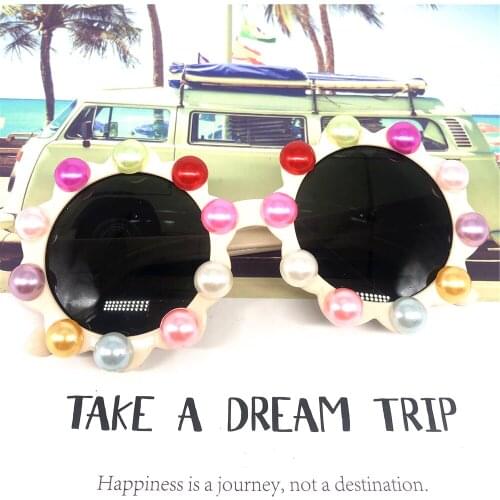 ZAOLIHU Luxury Babay Sunglasses Rainbow Pearl Unique Kids Sun Glasses UV400 Eyeglasses Diamond Summer Shades Child Gafas De Sol