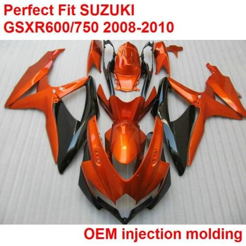 Aftermarket body parts fairing kit for Suzuki injection GSXR600/750 08 09 10 wine red black fairings GSXR750 2008 2009 2010 IY15