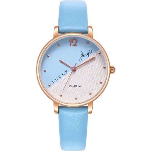 Women Watch Leather Classic Quartz Watch Lucky Women Watches Lovers Unisex Casual Women Wrist Watch Clock Relogio Feminino 1834