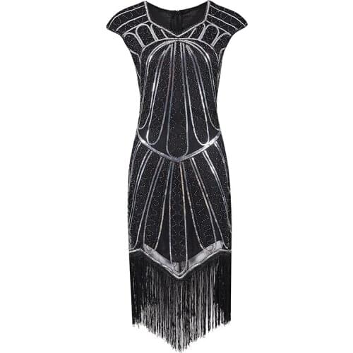 Adult Women Girls 20s 80s Party Dress Costume 1920 s Vintage Gatsby Aleta Flecos Arte Deco Vestido Plus Size 3XL