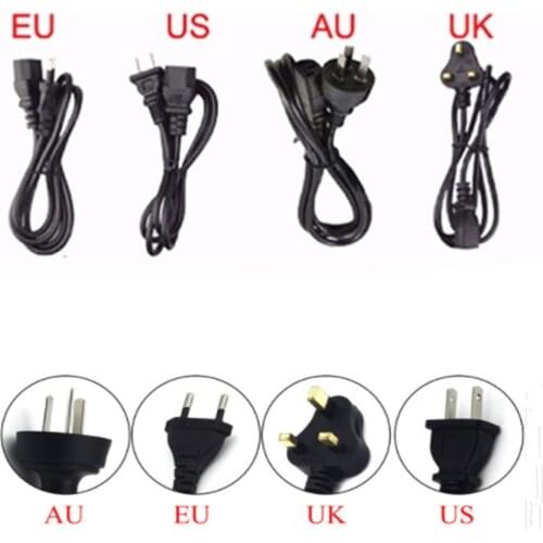 1pcs Wholesale AC Power Cord cable for laptop adapter lead Adapter EU, US, AU ,UK Plug All Available