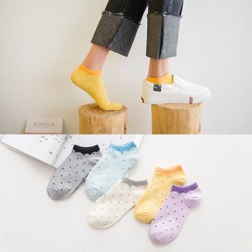 10 pieces = 5 pairs Japanese small fresh spring and summer elements little girl socks candy color cotton socks women socks