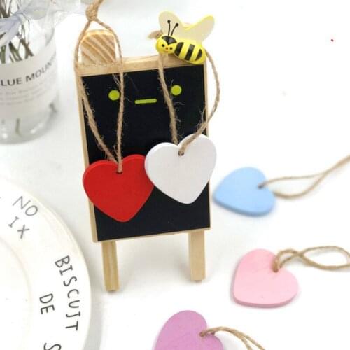 10PC Wood Craft Lovely Wooden Hearts Wooden Pendants Ornaments Wedding Favors Vintage Home Wedding/Birthday Party Decorations