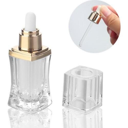 100Pcs High Quality 10ml Essential Oil Bottle Acrylic Dropper Pot Women Cosmetic Container 10 Gram SampleTest Jar Free Shipping
