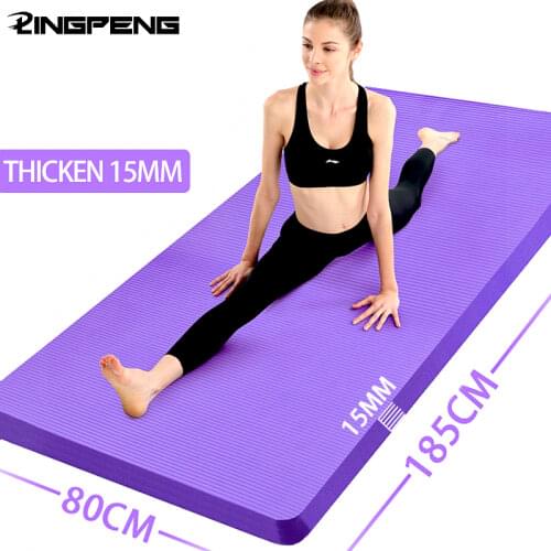 15MM Thick Non-slip Yoga Mat High-density Sports Fitness Mat Home Sports Pilates Mat Gymnastics Exercise Gymnastics
