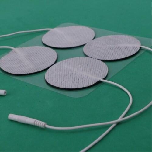 20pcs 4cm Round 2.0 Pin Non-woven Adsorption Electrode Pad Adhesive Gel Paste for Tens Therapy Massager Conductive Patch Sticker