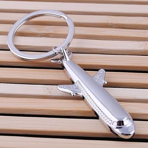 24 Pcs/Lot Airplane Series Classic Model Key Chain Ring Keychain Airliner Jewelry Bulk Wholesale
